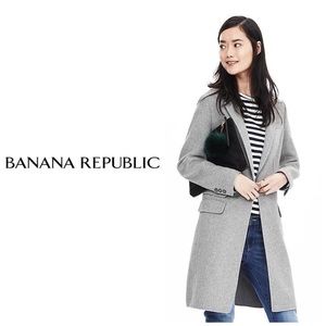 Banana 🍌 Republic Gray Wool Longline Blazer